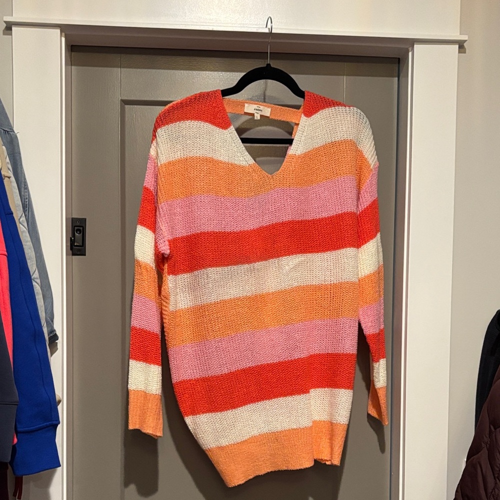 Multicolor V-Neck Sweater